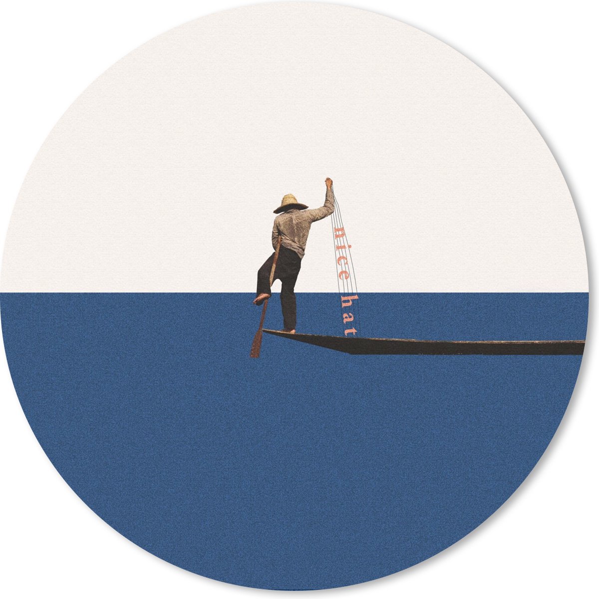 Muismat rond 40x40 cm - Mousepad Vrouw - Complimenten - Abstract - Ronde muismatten