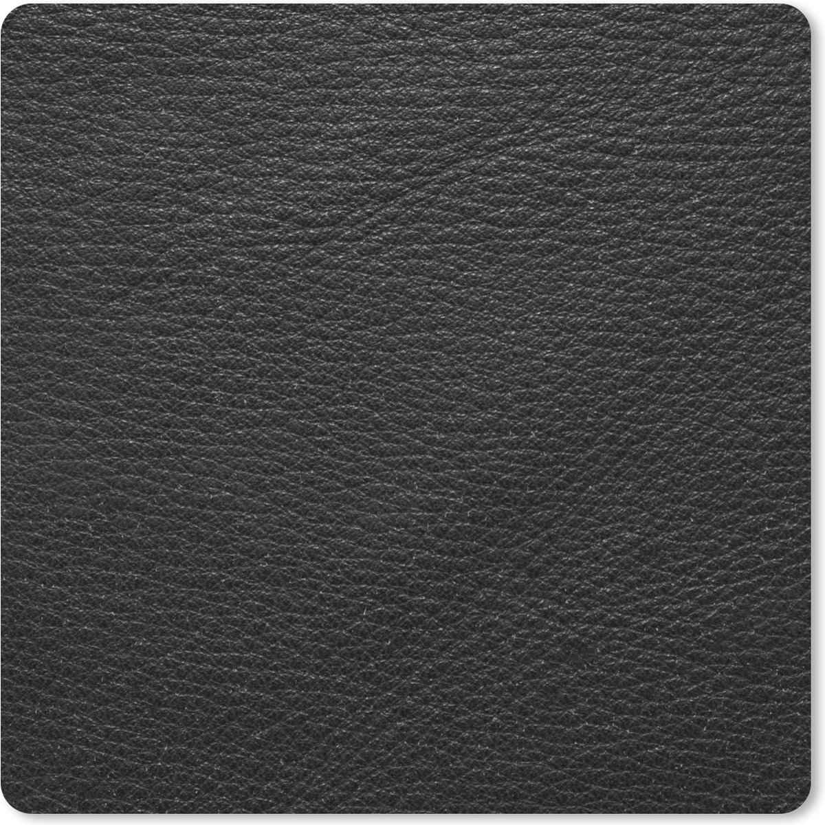 Muismat 20x20 cm - Mousepad Leer - Lederlook - Zwart - Grijs - Muismatten