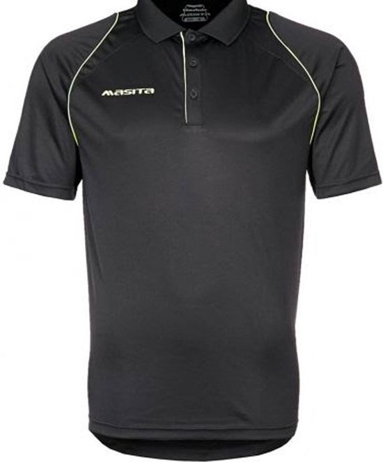 Masita Polo Shirt Argentina black/neon yellow maat XL