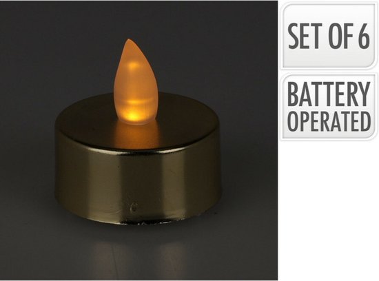 Theelichthouder rond metaal brons, goud 6.5-8.5cm set