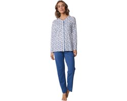 Foto: Pastunette dames katoenen pyjama met knoopsluiting blauw 38