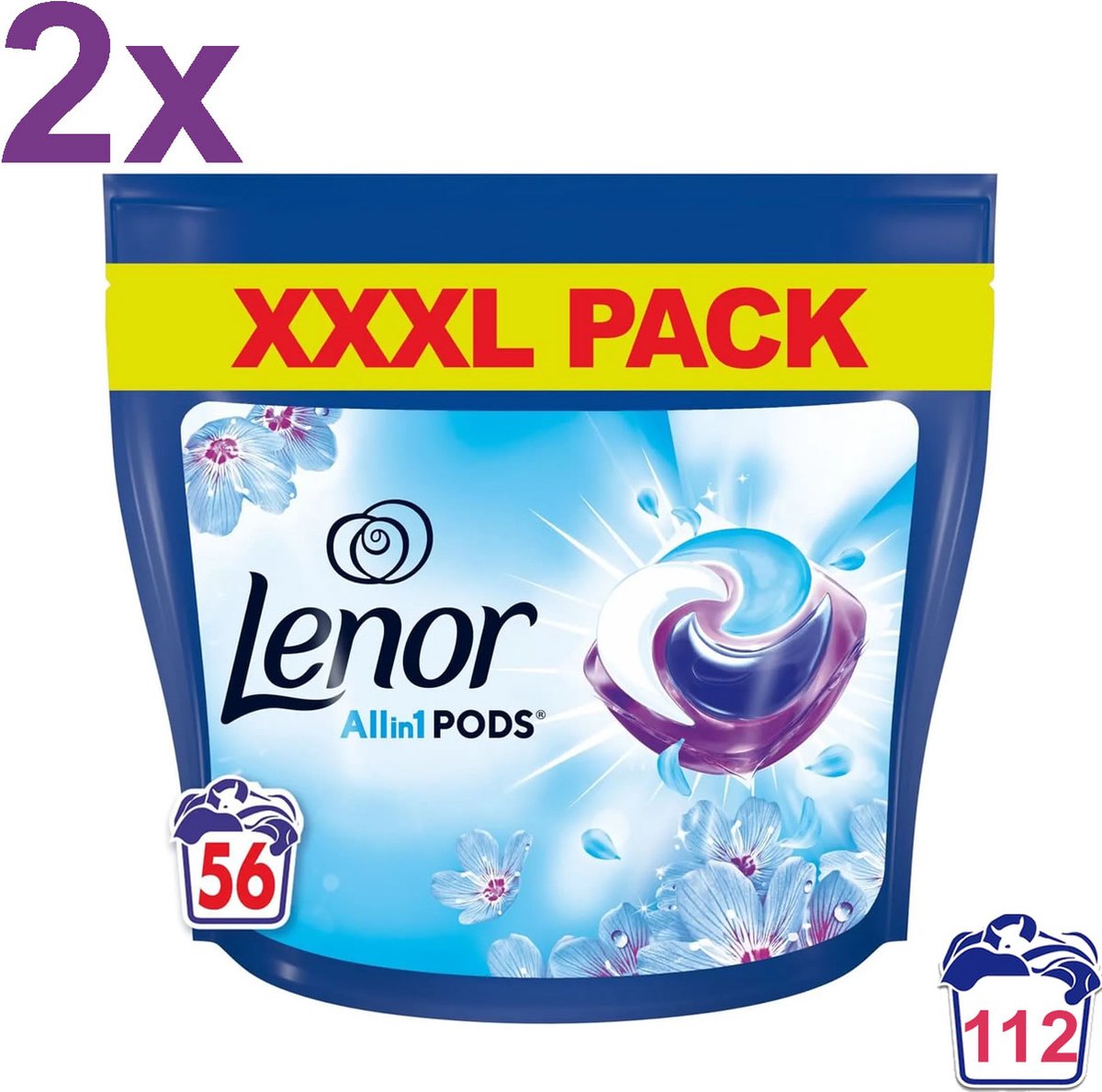 Goedkoopste Lenor - Universal - Spring Awakening - All in 1 Pods - Wasmiddel - 112 Wasbeurten - Voordeelverpakking