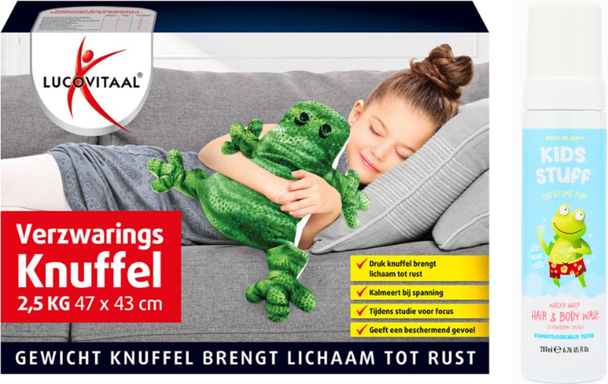 Goedkoopste Lucovitaal Cadeauset Verzwaringsknuffel Foam Blauw