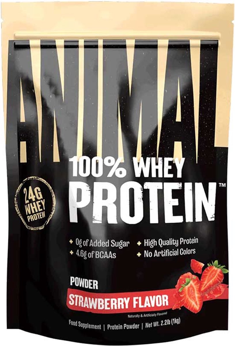 Goedkoopste Animal 100 Whey 1000gr Strawberry