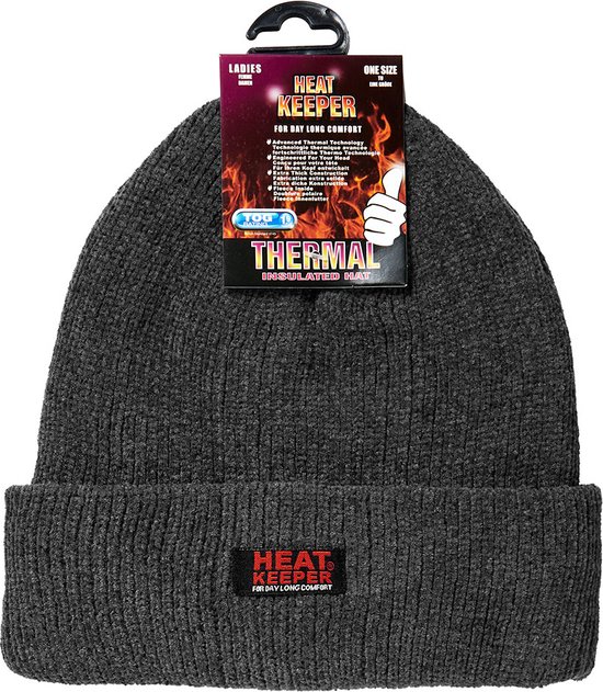 Heatkeeper - Chapeau Thermo femme - Taille unique - Grijs - 2 pièces - Chapeaux chauds pour femmes