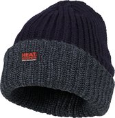 Heatkeeper - Bonnet Thermo homme - Taille unique - Blauw Marine - 4 pièces - Bonnet chaud pour homme