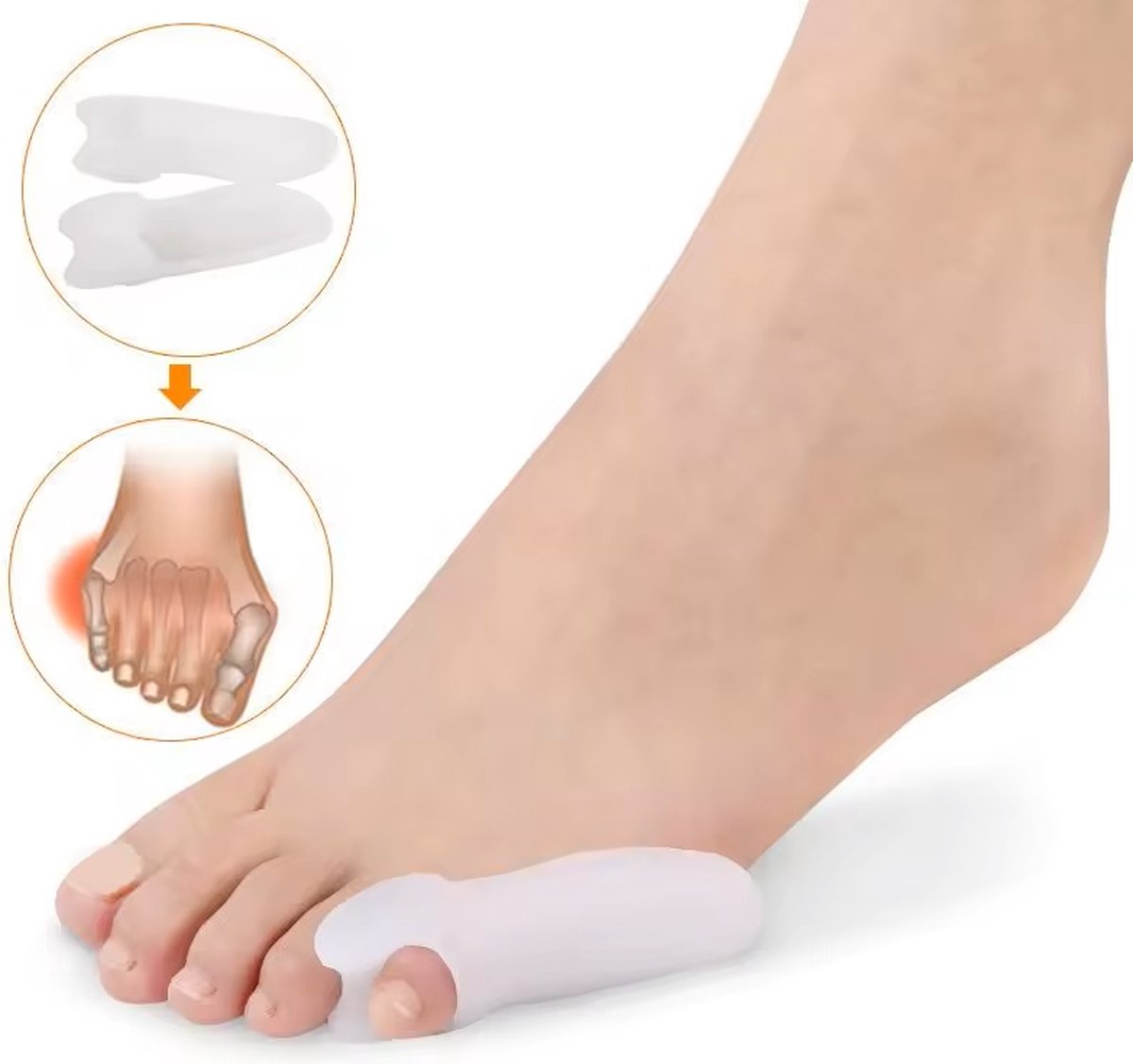Goedkoopste Teenspreider kleine teen - 1 Paar - Wit - teenspreider - Teencorrector - likdoorn verwijderaar - Teenspreiders voor hallux valgus - Teenspalk - Teenspreider siliconen - Teenbeschermer - Tenenspreider kleine teen - tenenspreider voor alle tenen