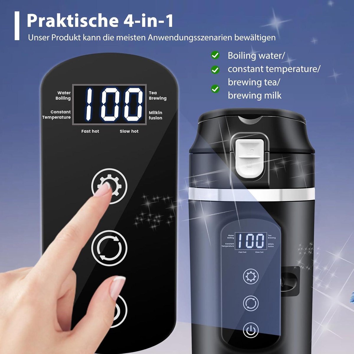 12V 24V Voertuig Vrachtwagen 1000Ml Waterkoker Wat... - Vicedeal