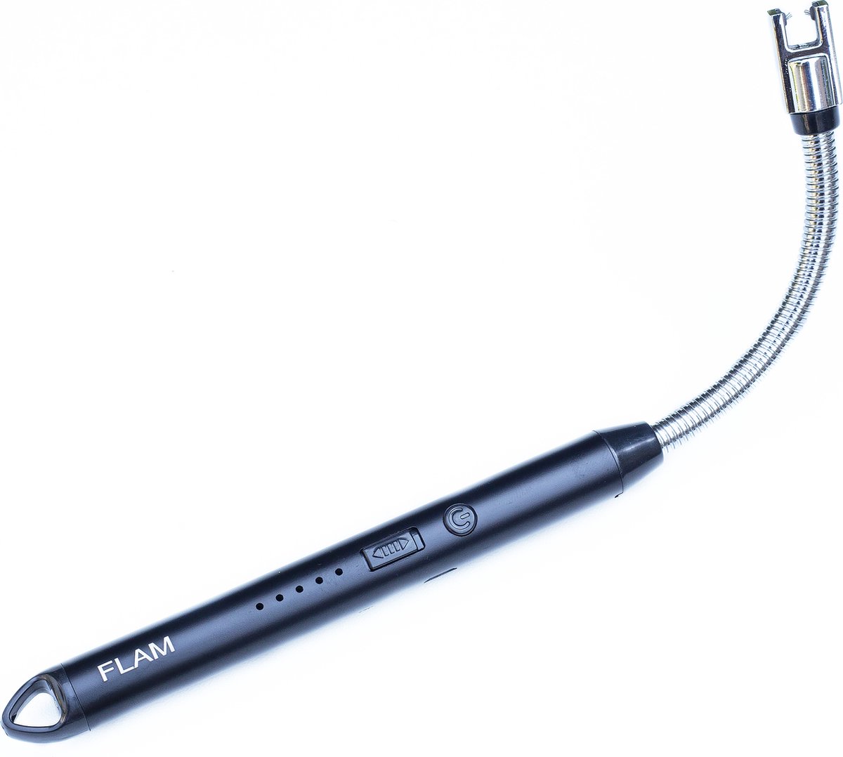 Goedkoopste Flam Lange USB Oplaadbare Elektrische Plasma Aansteker - Vlamloos - Voor Keuken, Kaars, BBQ, Openhaard - In en Outdoor - Chique Design - Zwart