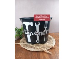 Emmersticker voor Klusemmer- Pimp je eigen emmer met deze leuke sticker- Eenvoudig aan te brengen- Cadeau voor de klusser of iemand met een nieuw klushuis