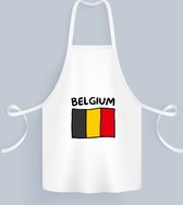 Akyol - belgium vlag Keukenschort - België - reizigers - toerist - verjaardagscadeau - souvenir - vakantie - kado - gift - geschenk - 82 bij 71 cm