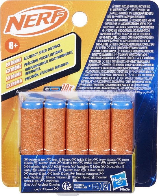 NERF N Series N1 Refill pack - met 10 Officiële Nerf N1 Darts - Nerf N1 Pijltjes