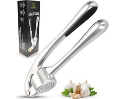 HI NATURE™ Premium Knoflookpers met RVS Coating - Gemberpers - Garlic press - Ergonomische Handgreep knoflook pers - Duurzaam & Vaatwasserbestendig - Zilver (RVS) HI NATURE™ Premium Knoflookpers met RVS Coating - Gemberpers - Garlic press - Ergonomische Handgreep knoflook pers - Duurzaam & Vaatwasserbestendig - Zilver (RVS)