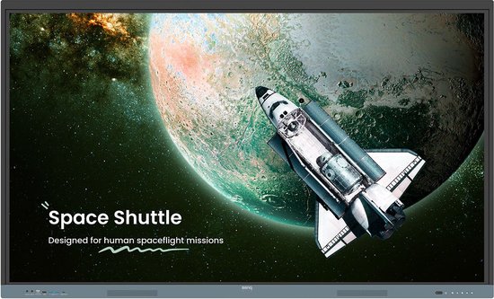 BenQ RE7504 Interactief flatscreen 190,5 cm (75") 450 cd/m² 4K Ultra HD Zwart, Grijs Touchscreen Type processor Android