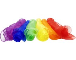 Purepeak Jongleersjaaltjes Set 6 Stuks - Jongleerdoekjes 60x60 cm - Jongleer Sjaaltjes - Speelsjaaltjes
