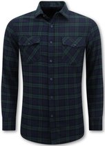 Flanellen Overhemden Heren - Houthakkers Blouse - Houthakkers Overhemd Heren - Groen