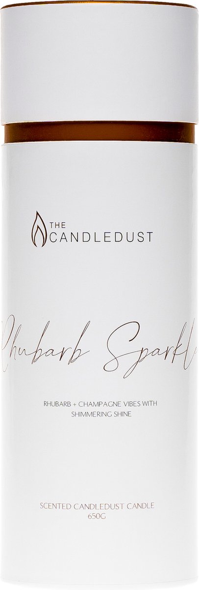 The Candledust™ Premium Kaarsenzand - 650 gram - Luxe Poederkaarsen - Rhubarb Sparkle - Geur - 140 Uur Brandduur - Inclusief Lonten - 660 Gram - Unieke Kaars - Veilige Kaarsen - Maak je Eigen Kaarsen - Zonder Was Verspilling - Perfect Cadeau