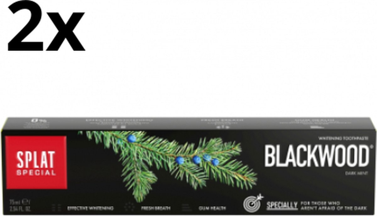 Goedkoopste 2x Splat Tandpasta Special Blackwood - 75ml - Voordeelverpakking