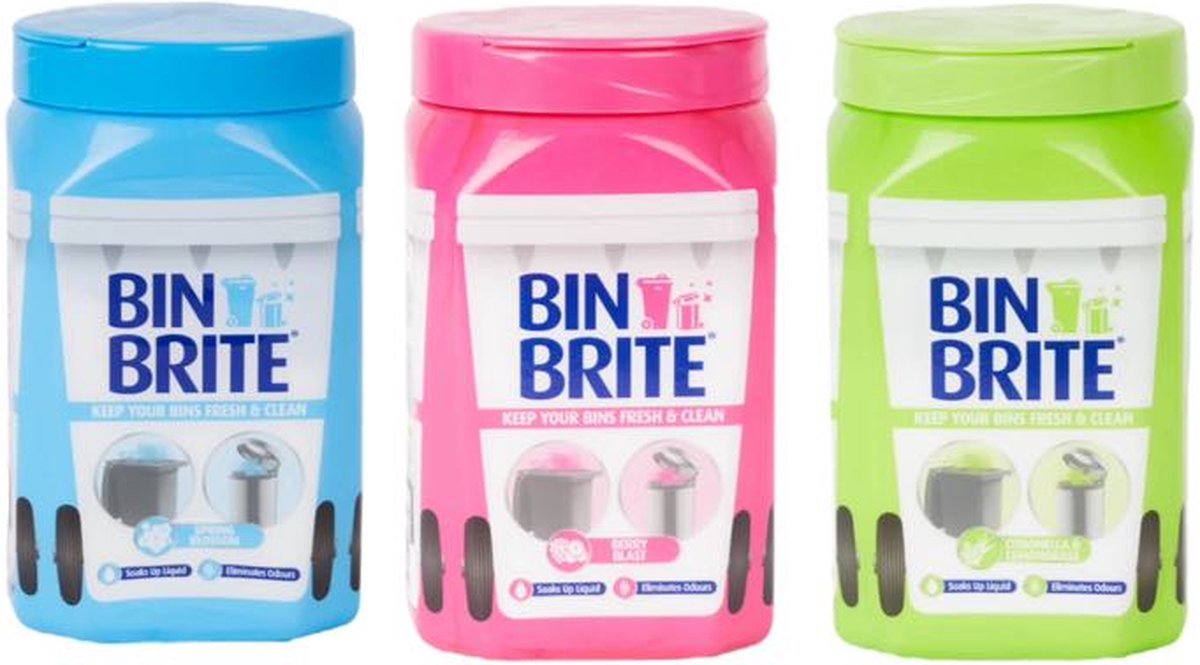 Goedkoopste Bin Brite vuilnisbak luchtverfrisser 500 gram ( 3x ) stuks