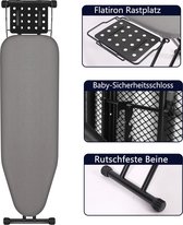 Bol.com JGS® - Luxe Inklapbare Strijkplank met Stabiel Frame en Verstelbare Hoogte - Robuuste Stoomstrijkplank- aanbieding