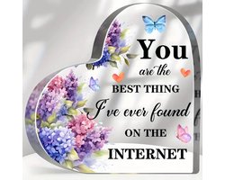 Cadeau - Geschenk - Relatie - Dating - Liefde - Hart - You are the best thing ever found on internet - Jij bent de beste-Liefde- Valentijnsdag - Kado - Vlinder - Bloemen