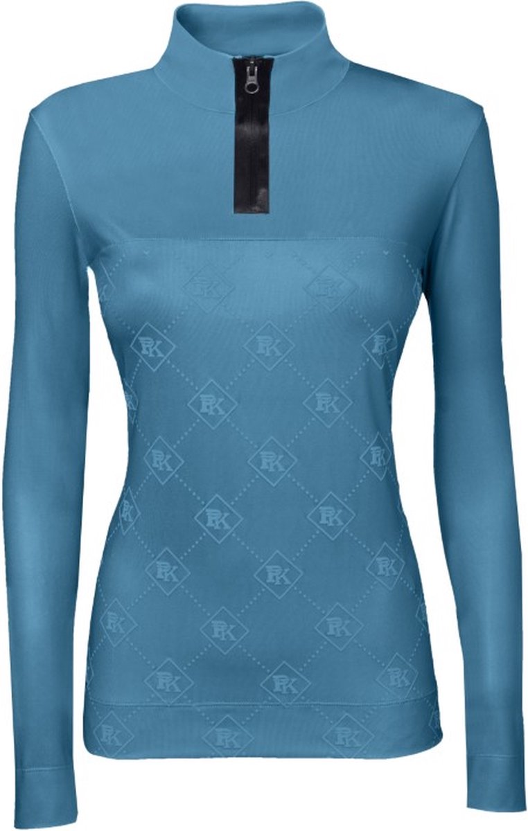PK International Sportswear Performance Shirt Technisch Shirt Meryl Sneldrogend Hoge kraag met rits One Million Ocean Lichtblauw /34