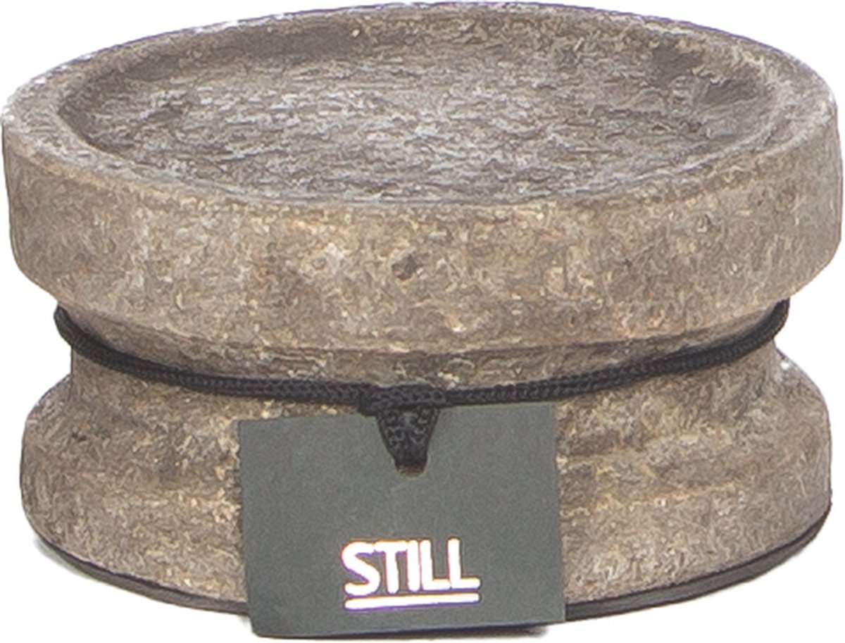 STILL - Kaarsenstandaard - Earth - Grijs - 16 x 6 cm