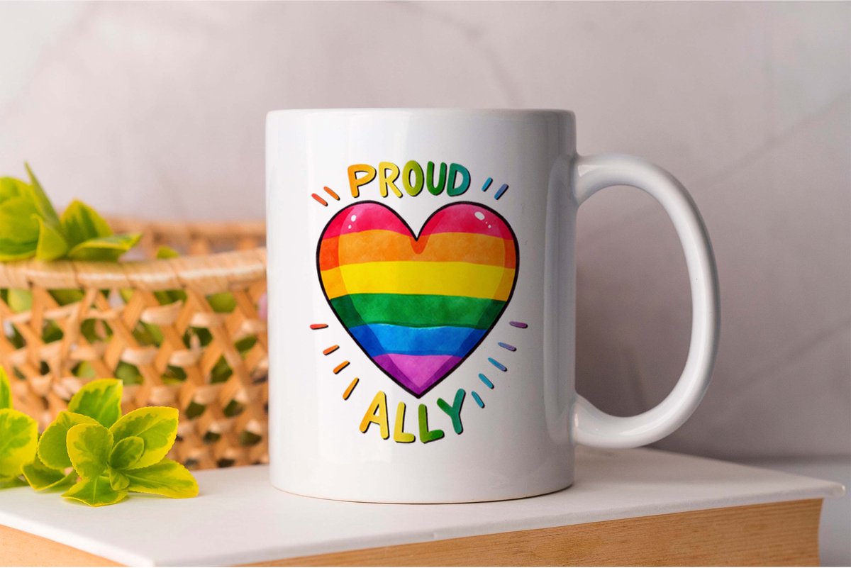 Mok Proud Ally - LGBT - LGBTQ - LoveIsLove - PrideMaand - LiefdeIsLiefde - Gelijkheid