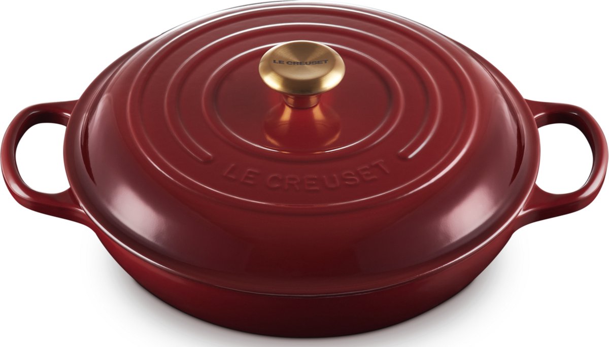 Bol.com Le Creuset Braadpan - 30cm - Campagnard Garnet aanbieding