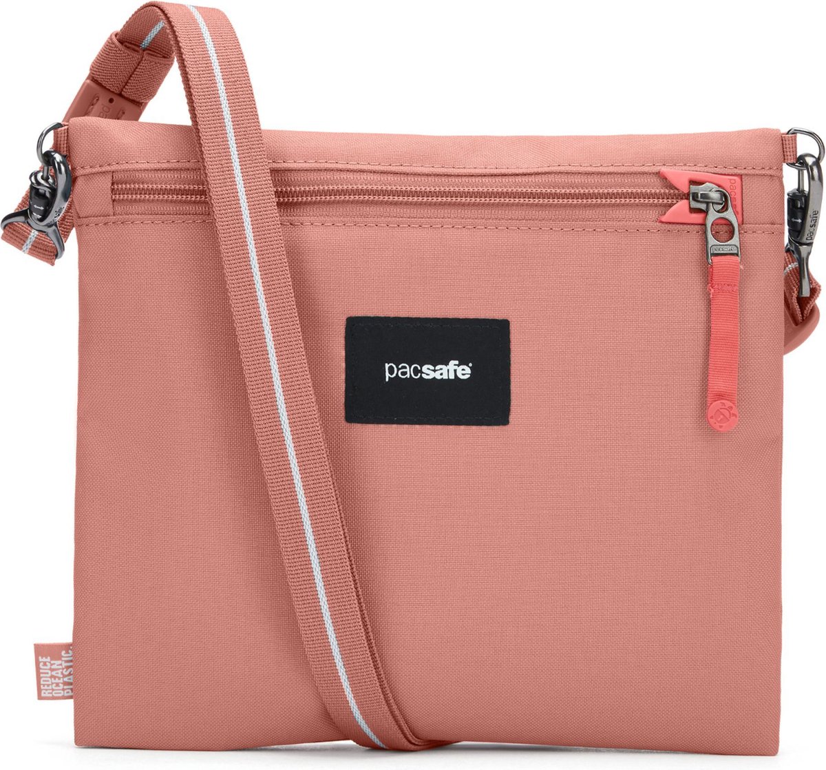 Pacsafe GO Crossbody tas - 3.5L - RFID - Anti-diefstal - Waterafstotend - Gerecycled - Festivaltas - Roze