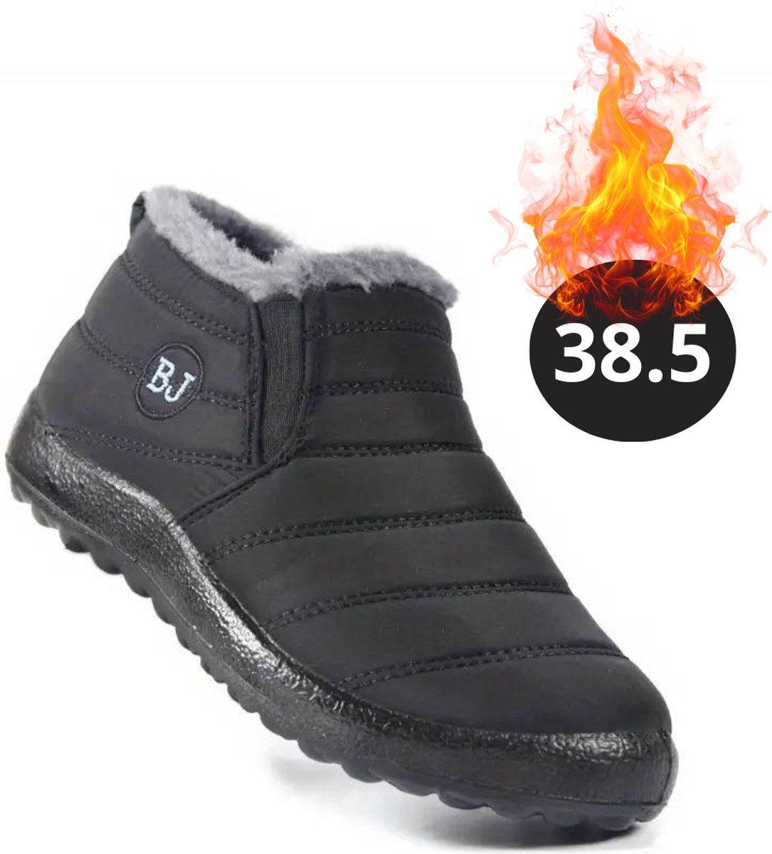 Nivard Snowboots Sneeuwschoenen Sneeuwboots Dames Wintersport Ski Skischoenen – 38.5 Laag Zwart