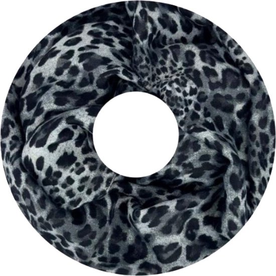 Dunne Colsjaal - Panterprint - Grijs - 88 x 70 cm (1681)