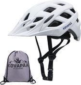 Køvapää® Tolva - Fietshelm - Wit- Maat 56-61 cm - M/L - Afneembaar vizier - Fietshelm Volwassenen - Fietshelm Dames - Fietshelm Heren - Mountainbike Helm - Fietshelmen - Fietshelmen - fietshelm dames elektrische fiets - Fietshelm Dames Volwassenen