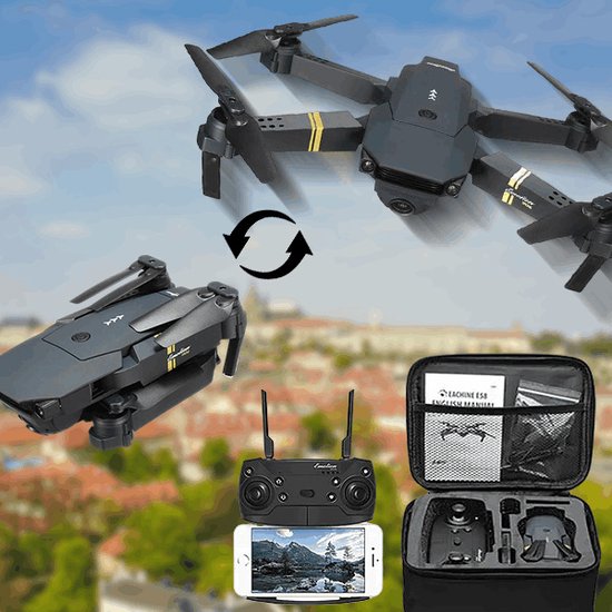 Drone met Camera 1080P voor Kinderen en Volwassenen, RC Quadcopter Opvouwbare Drone voor Beginners, Speelgoedcadeaus voor Jongens en Meisjes