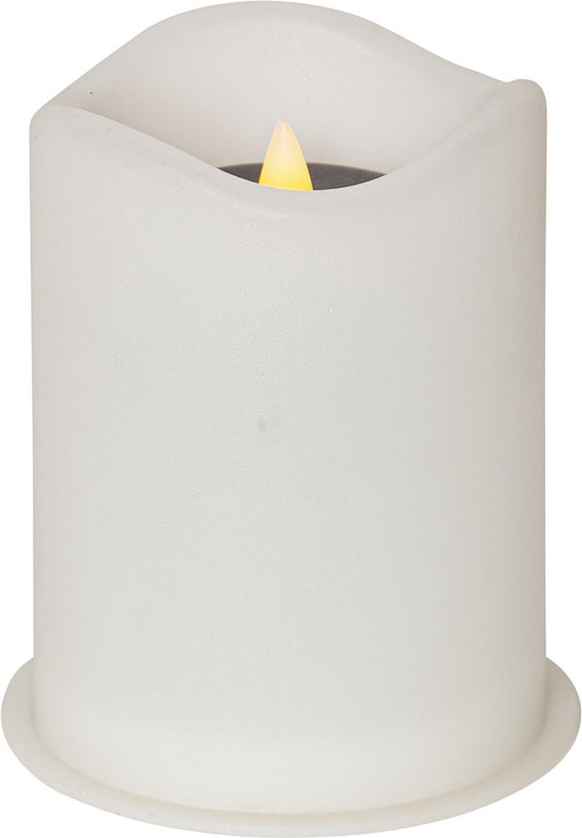 Star Trading Saul LED kaars - zonne-energie - outdoor - D 8.7 cm - H 10 cm