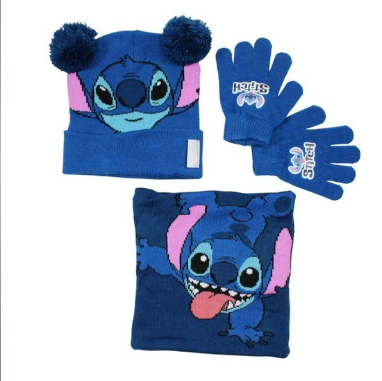 Ensemble Hiver Stitch Pour Enfant – Bonnet, Tour De Cou Et Gants – Taille Unique, Acrylique Doux - 9