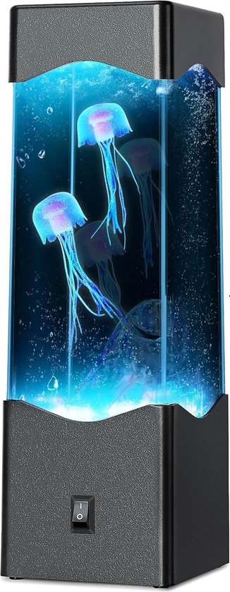 Jellyfish Lamp – Lavalamp met Kwallen - Nachtlamp - Multicolor - Tafellamp - LED lamp