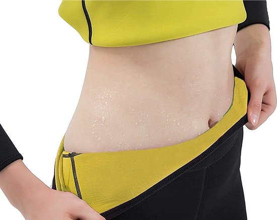 Dames - Body Shaper Sauna Afslankbroek - Maat L - Hot Thermo Sweatpants - Neopreen - Hoge taille - Vetverbranding - Zweet Capri Workout Shapers - voor Gewichtsverlies — afbeelding 3