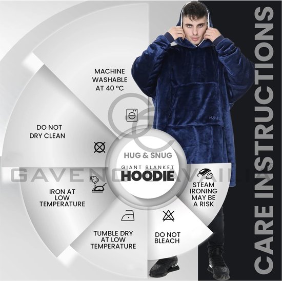 Super Zachte Deken met Capuchon voor Dames en Heren - Warme Fleece Deken Hoodie met Voorzak - One Size van The Friendly Toast — afbeelding 5
