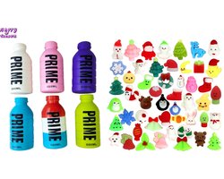 Happy Trendz® Prime Squishy Anti Stress / Moochies Squishies Kerst edities - Ontvang Nu 7 stuks totaal, 6 x mochies 1 x prime squishy