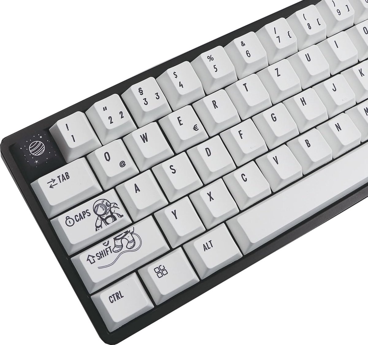 138 toetsen Duitse Keycaps - Ruimte-thema PBT Toetscapset voor Mechanische Toetsenborden