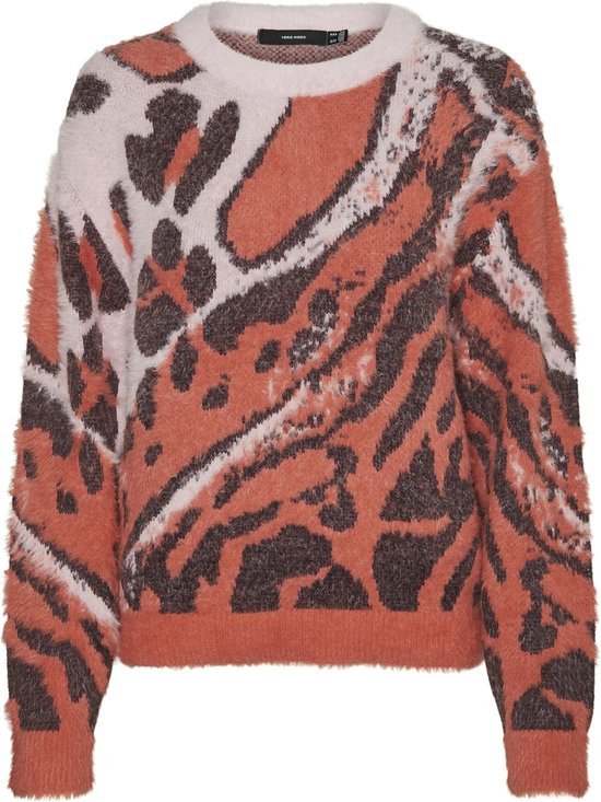 Vero Moda Trui Vmalea Ls O-neck Pullover Boo 10311101 Sweet Dreams/burnt Dames Maat - L