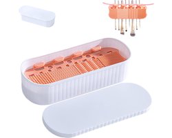 Brush Cleansing - Make-Up Borstel Reiniger - Make Up Kwastenreiniger - Cleaner Tools - Schoonmaak Mat - Droger - Siliconen - Draagbaar Wasgereedschap - Voor Het Reinigen Van Make Up Borstels - Ook Geschikt Voor Make Up Spons - Vrouwen - Wit