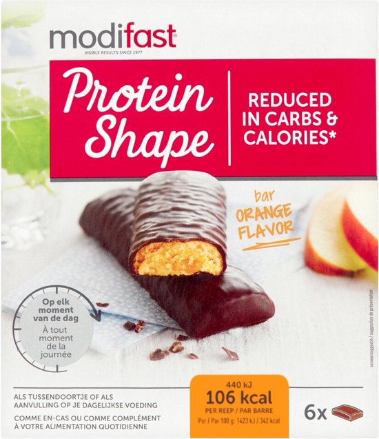 Modifast Protein Shape Reep Pure Chocolade & Sinaasappel - 3 x 6 x 31 gr - Voordeelverpakking van Merkloos — afbeelding 3