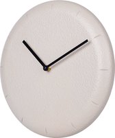 Horloge Murale SensaHome Dakar - Klok Ronde Style Japandi - Aspect Béton Minimaliste - Ø30cm - Beige