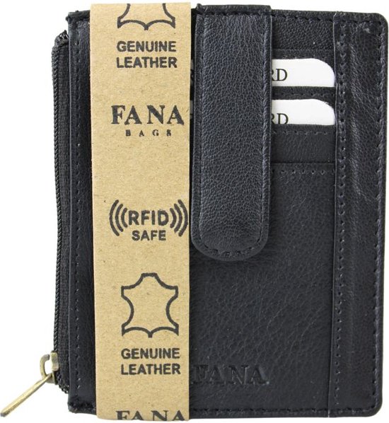 Berliner Bags Sara Portemonnee, Kleine Portemonnee, Lederen Portemonnee, met TÜV-geteste RFID-bescherming, incl. Geschenkdoos, voor Dames, zwart, 11 x 9 x 2.5 cm, Modern
