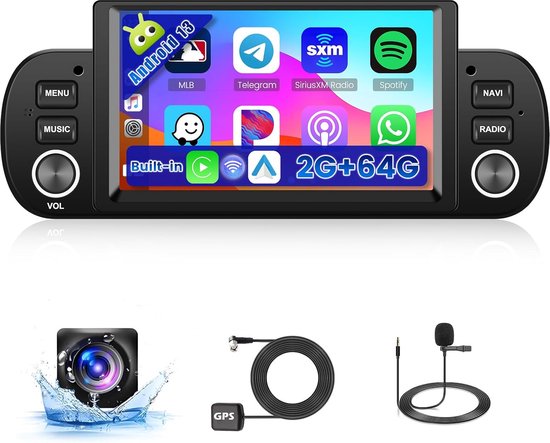 Autoradio Android Pour BMW 5 E39 E53 M5 X5 (1996-2007) - Écran 7" IPS, 2Go RAM/64Go, CarPlay/Android Auto Sans Fil, GPS, ASP