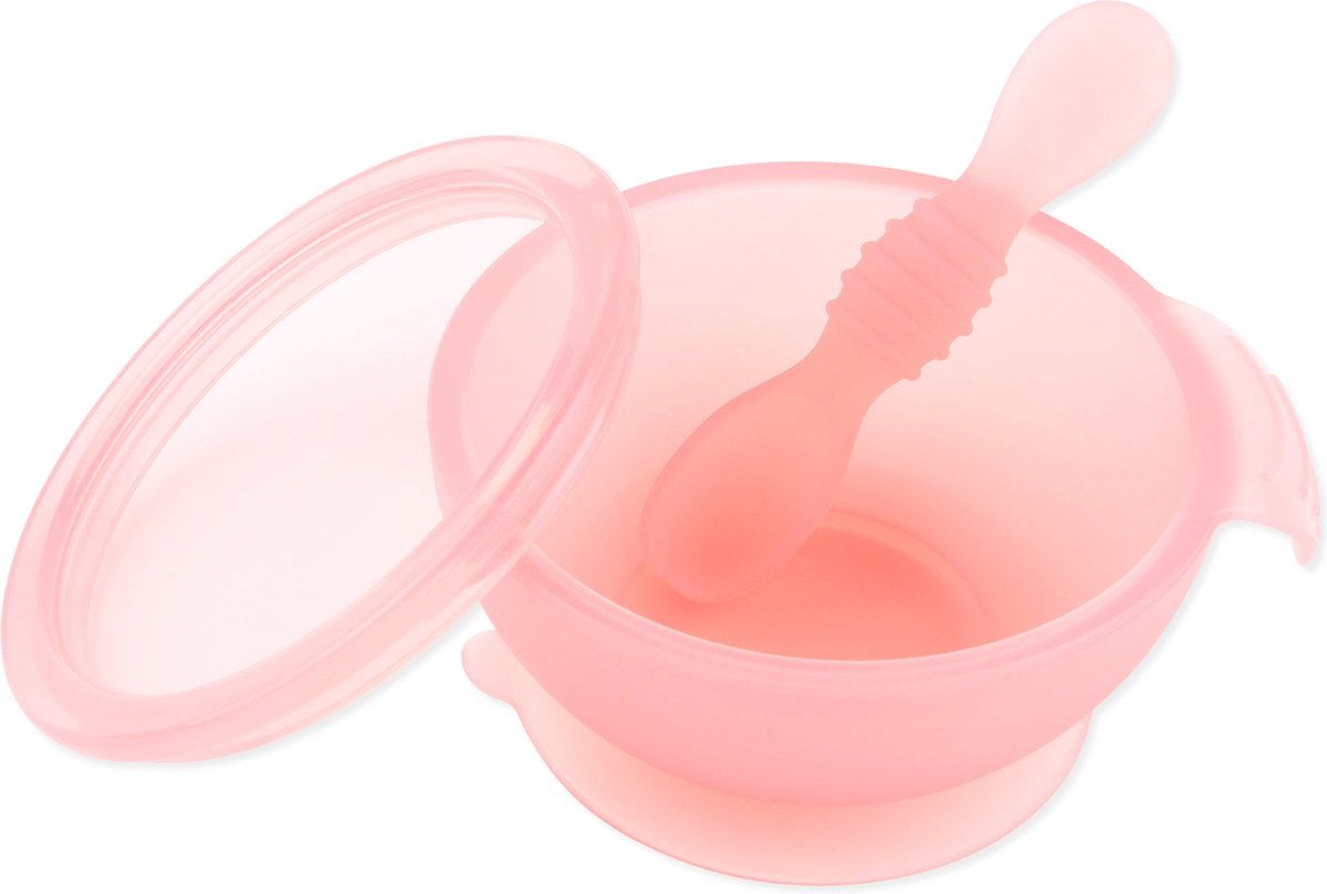 Goedkoopste Bumkins - Siliconen eerste voedingsset - Roze Jelly