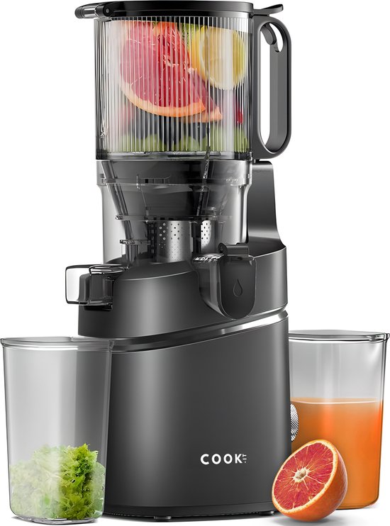 COOK-IT Slowjuicer XL - Anti Goutte - Anti Oxydation - Extra Fort - Entonnoir XL