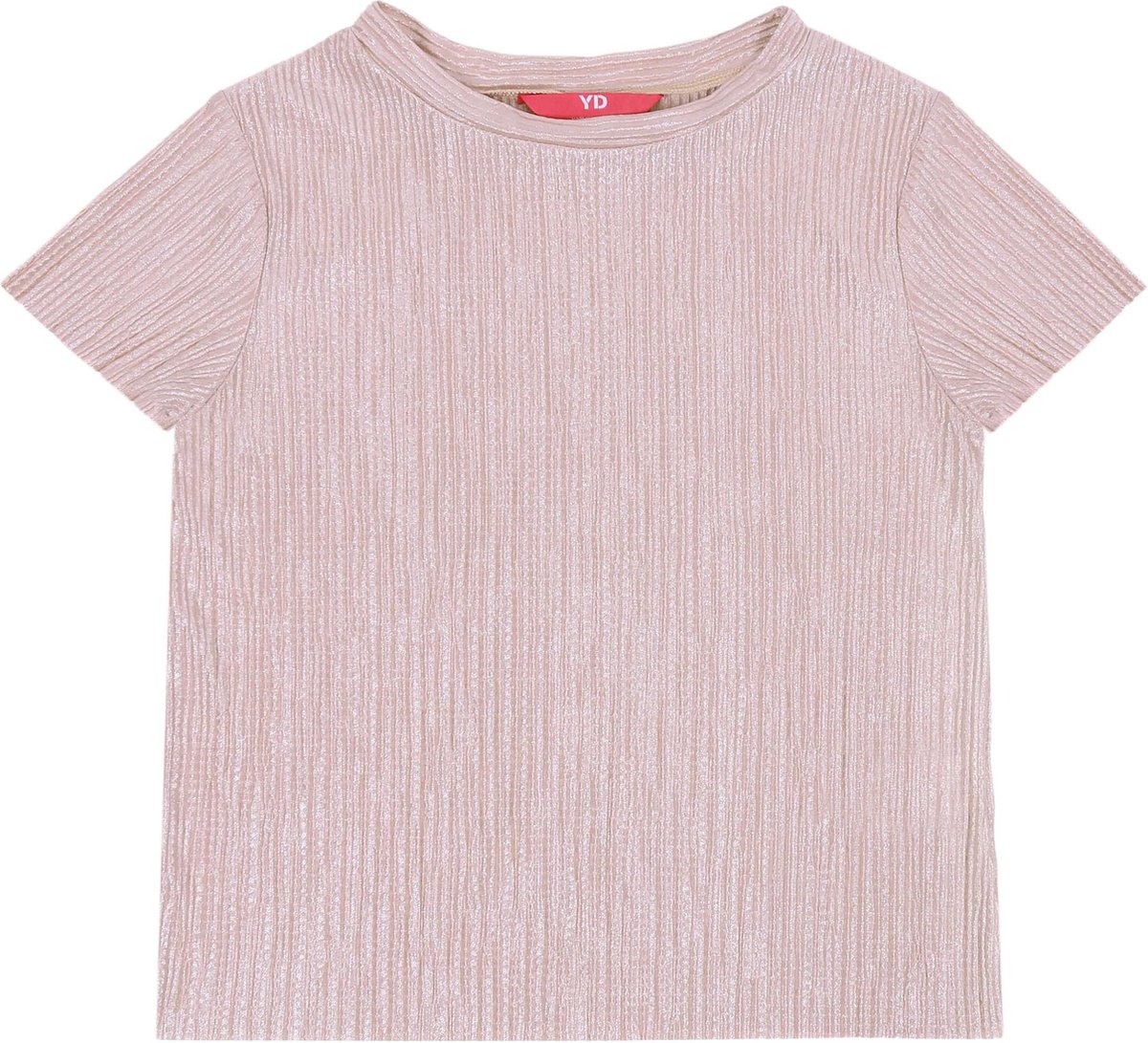 Zalmkleurige, glanzende blouse